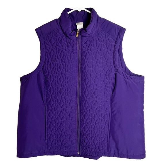 Just My Size - Purple Zip Up Vest - Sz. 1X‎ - Picture 1 of 8